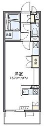 レオネクストメイトユウコウ ワンルームの間取図画像