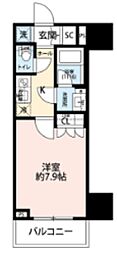 プレール・ドゥーク王子 5階1Kの間取り