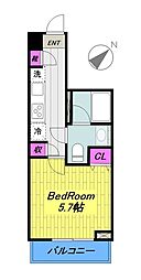 Log登戸駅前 1Kの間取図画像