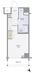 スカイコートパレス西巣鴨 1Kの間取図画像