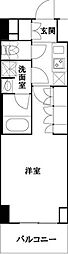 ルーブル池袋弍番館 1Kの間取図画像