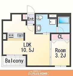 ELNIDO 1LDKの間取図画像