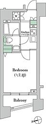 グラントゥルース練馬2 1Kの間取図画像
