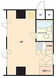 ロータリー大和 ワンルームの間取図画像