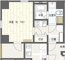 アーバンステージ錦糸町II 6階1Kの間取り