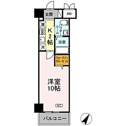 SOLARE横濱 1Kの間取図画像