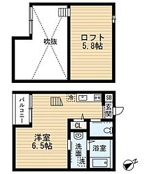 コティ ワンルームの間取図画像