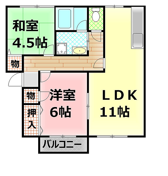 静岡県伊豆の国市古奈(賃貸アパート2LDK・1階・52.11㎡)の写真 その2