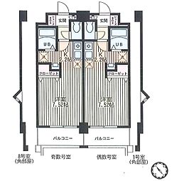 PrimRoseM壱番館 1Kの間取図画像