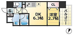 LiveCasa神戸元町 1DKの間取図画像