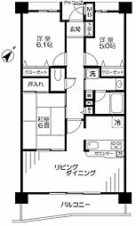 ライオンズマンション千葉グランドタワー 2階2SLDKの間取り