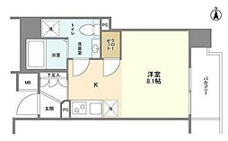 エクセリア九段 ワンルームの間取図画像