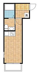 フォレスト南多摩 2階1Kの間取り