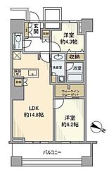 ザ・トーキョータワーズシータワー 2LDKの間取図画像