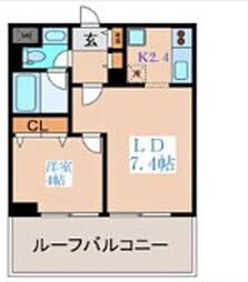デュオ・スカーラ西新宿 6階1LDKの間取り