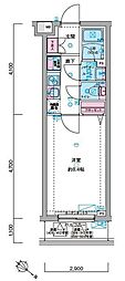 RELUXIA西八王子 1Kの間取図画像