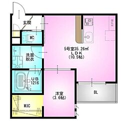 ＲＥＧＡＬＥＳＴ Ｈａｌｅｌｅａ 1階1LDKの間取り