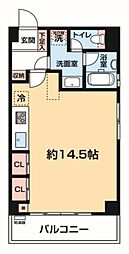 le parc大塚 4階ワンルームの間取り