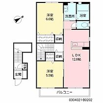 コンサルジュＭ　II棟 B0202 ｜ 福岡県築上郡築上町大字下別府1523-4（賃貸アパート2LDK・2階・63.57㎡） その2