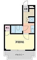 ランドフォレスト綾瀬 1Kの間取図画像