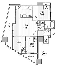 nido蔵前アベニュー 3LDKの間取図画像