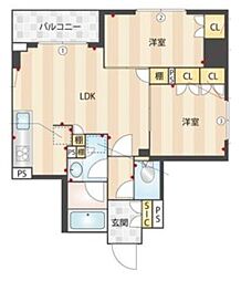 ASMACIMAISON両国1 2LDKの間取図画像