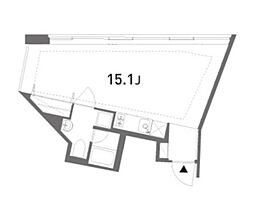 渋谷区東2丁目マンション 1LDKの間取図画像