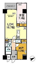 サンジョイアゼロ 5階1SLDKの間取り