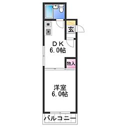 JR紀勢本線 紀和駅 徒歩13分の賃貸マンション 1階1DKの間取り
