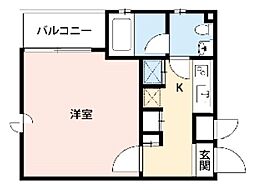 東京メトロ東西線 行徳駅 徒歩17分の賃貸マンション 1階1Kの間取り