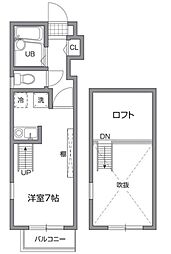 スリーワン 1Kの間取図画像