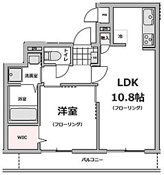 都営新宿線 船堀駅 徒歩10分の賃貸マンション 3階1LDKの間取り