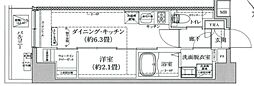 アイルプレミアム月島 1DKの間取図画像