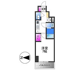 JR大阪環状線 森ノ宮駅 徒歩5分の賃貸マンション 11階1Kの間取り