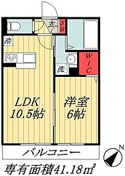 ディアコートM 1LDKの間取図画像