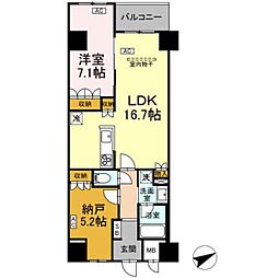 サンジョイアゼロ 4階1SLDKの間取り