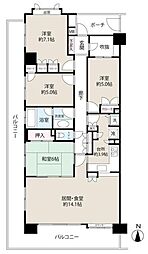 藤沢パーク・ホームズ壱番館 4LDKの間取図画像