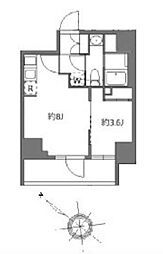 アラート横濱桜木町II 1LDKの間取図画像