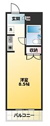 グリーンハイツ ワンルームの間取図画像