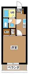 サンシャイン・バレー 1階1Kの間取り