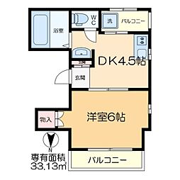すえひろビル 4階1DKの間取り