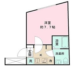 ラシクラス・カリビアンIV 1階1Kの間取り