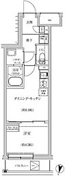 REGOLITH IKEGAMI 1DKの間取図画像