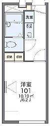 レオパレスエクセル 1Kの間取図画像