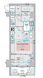 京急本線 梅屋敷駅 徒歩11分の賃貸マンション 7階1SLDKの間取り