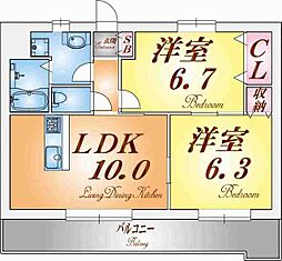 サンクラッソ垂水五色山 2LDKの間取図画像
