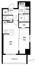 アーバンパーク綾瀬WEST 3階1LDKの間取り