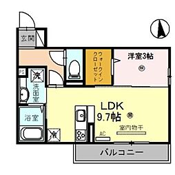 ノヴァ・グランデ 1階1LDKの間取り