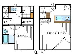 アウグーリオ 1LDKの間取り