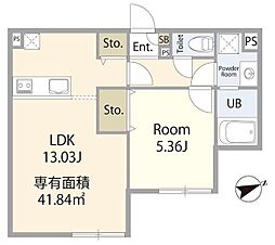 エテルノヴァローレ川越 1LDKの間取図画像